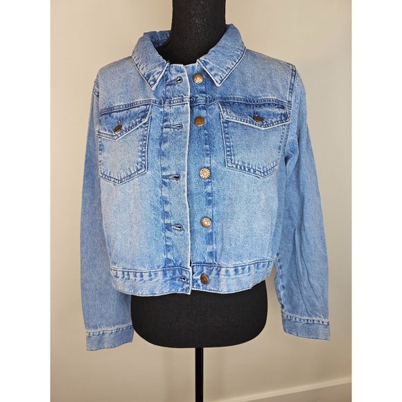 BCBGeneration size L women's cropped‎ denim jacket - Picture 1 of 10